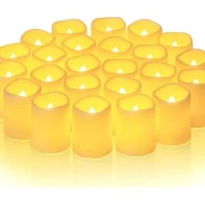 Marevic 24Pack Flickering Flameless Votive Candles