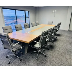 GOF Furniture Aldrich Boardroom Table & 12 Lusia Office Chair Conference Table