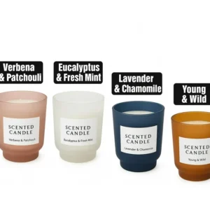 Scented Candles in holder glass 8.5cm