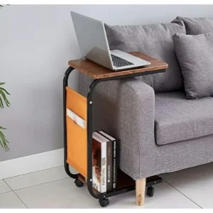 The Green Bliss Boutique End Table C shape movable Wood Portable Laptop Table