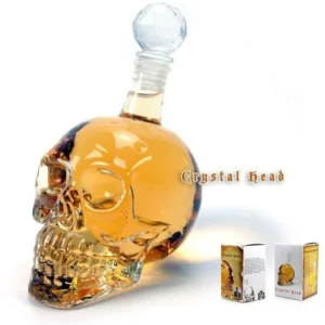 GET UNBOXED Crystal Skull Whiskey Decanter Decanter (hand-blown borosilicate glass, 350 ml)