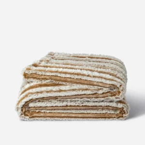 Stripes Sheepskin Throw 150x200cm Natural