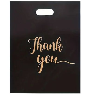 Black Thank You Gift Favour Bag (100pc)
