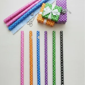 Polka Dot Gift Wrap Sheets 70cm x 2m (6-pack)